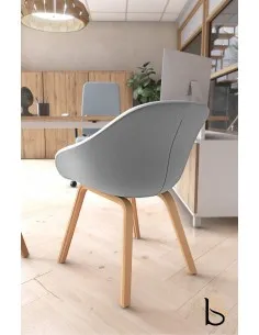 Chaise visiteurs Tilos pieds bois - Mobel linea 2
