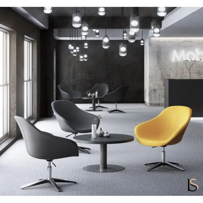 Grand fauteuil d’accueil Tilos avec pied métal - Mobel linea.