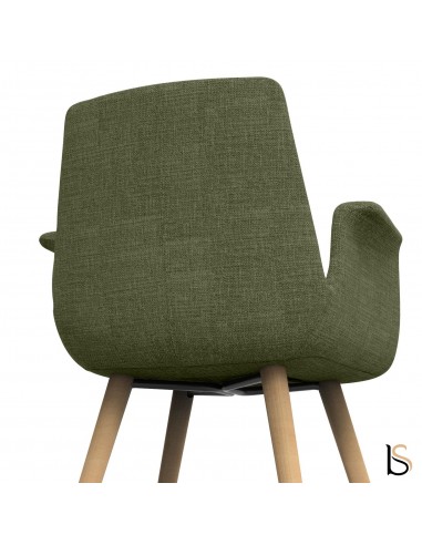 Chaise visiteurs RAN pieds bois - Mobel linea.