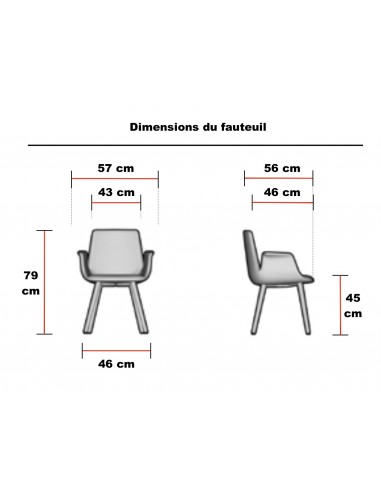 Chaise visiteurs RAN pieds bois - Mobel linea.