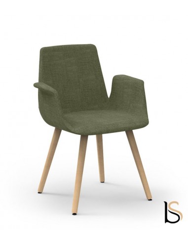 Chaise visiteurs RAN pieds bois - Mobel linea.