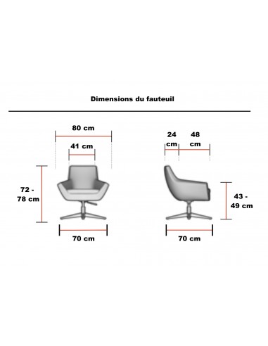 Siège d’accueil pivotant Storn - Mobel linea.