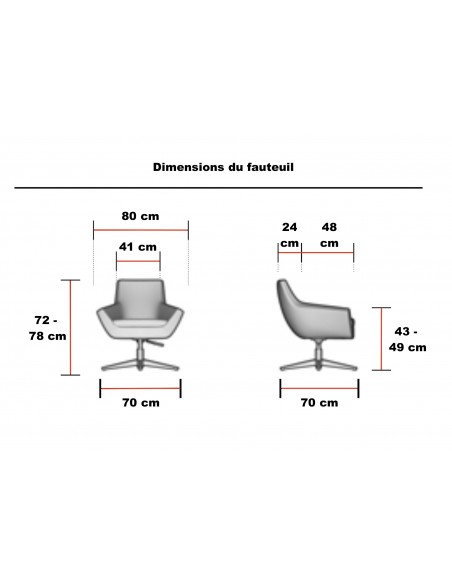 Siège d’accueil pivotant Storn - Mobel linea.