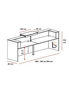 Banque d'accueil droite Delta - Mobel Linea 2