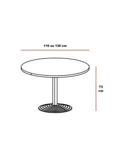 Table ronde pieds chromé Rock– Mobel Linea 2