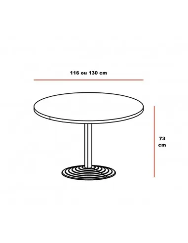 Table ronde pieds chromé Rock– Mobel Linea