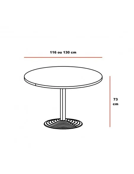 Table ronde pieds chromé Rock– Mobel Linea