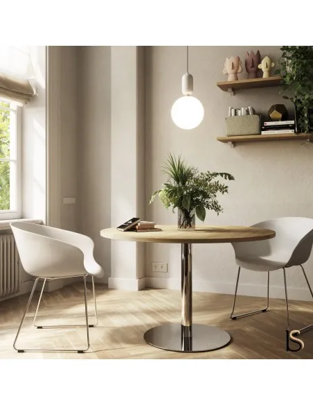 Table ronde pieds chromé Rock– Mobel Linea