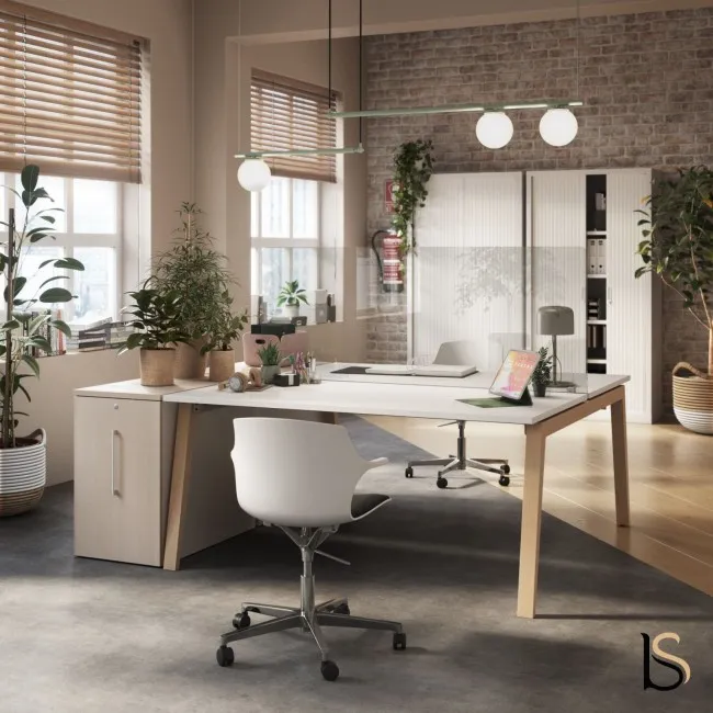 Bureau 2 personnes Born Wood – Mobel Linea