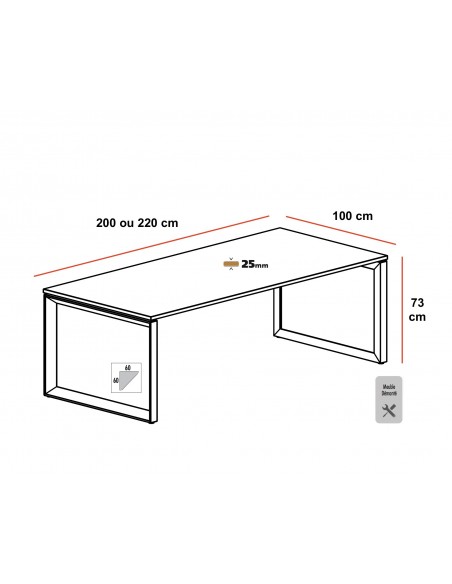 Table de réunion design Star - Mobel Linea