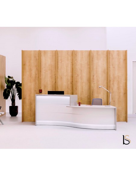 Comptoir d’accueil Valde forme vague avec accès PMR - MDD