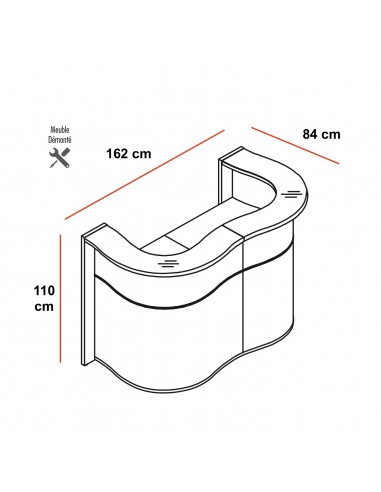 Banque d'accueil compacte WAVE - MDD