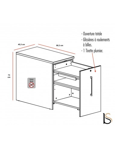 Caisson latéral maxi rangement - Mobel Linea