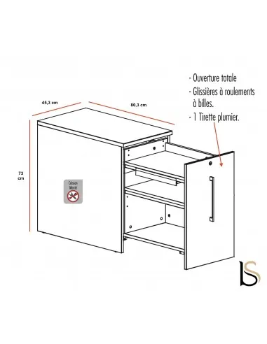 Caisson latéral maxi rangement - Mobel Linea