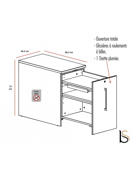 Caisson latéral maxi rangement - Mobel Linea