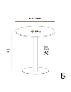 Table haute ronde - Mobel Linea 2