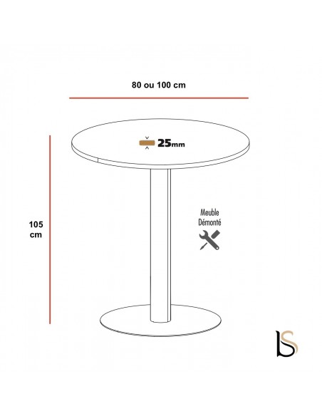 Table haute ronde - Mobel Linea