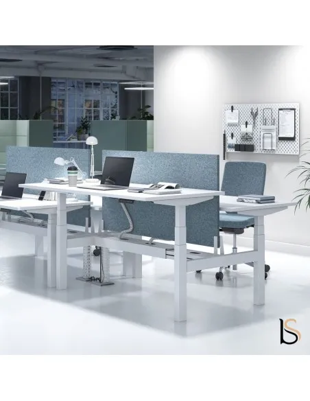 Bureau TRAM réglable en hauteur 2 postes – Mobel Linea