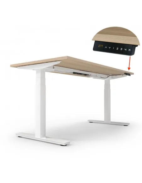 Bureau réglable en hauteur TRAM 65-130 cm avec mémorisation | Mobel