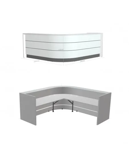 Comptoir d'Accueil d'Angle Valde MDD Lumineuse | Direct Usine