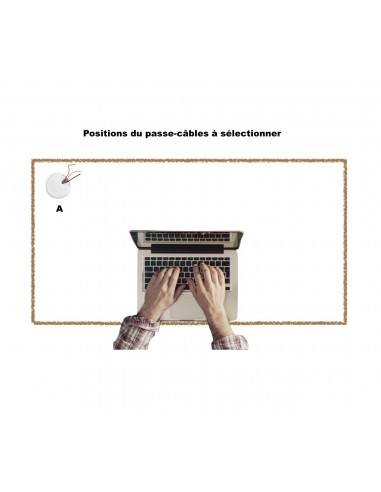 Passe câbles pour banque d'accueil...