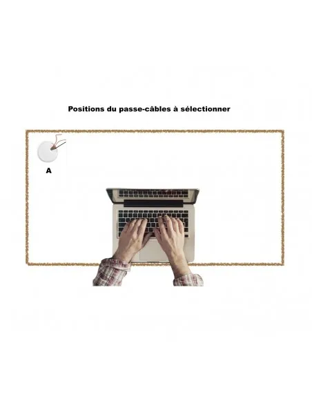 Passe câbles de bureau rond - Ofitres