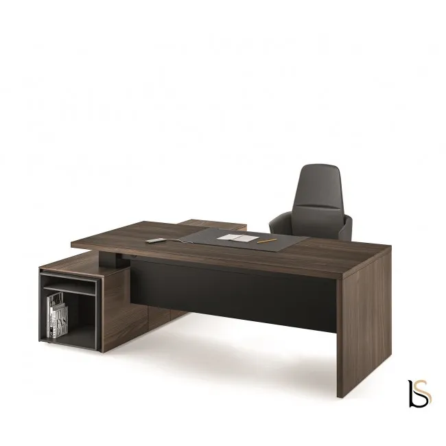 Bureau de manager Sile avec meuble intégré Bralco