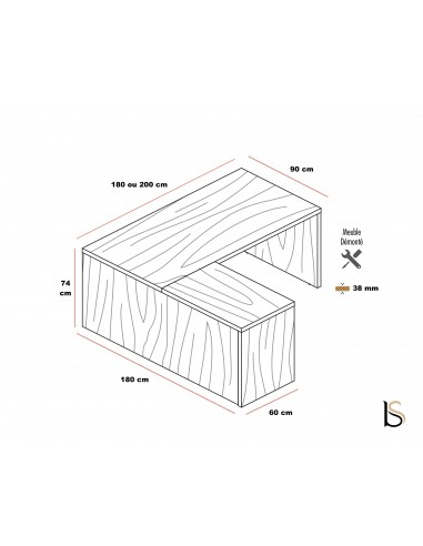 Bureau de direction Sile avec retour...