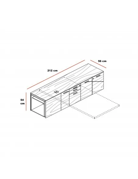 Bureau de direction Sile avec sous-mains - Bralco
