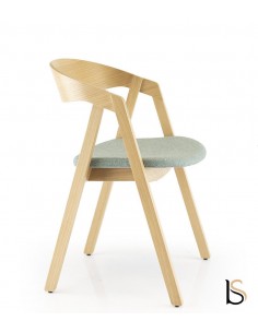 Chaise avec assise tissu... 2