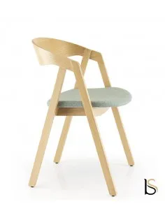Chaise visiteur Artea avec assise tissée gris-bleu 2