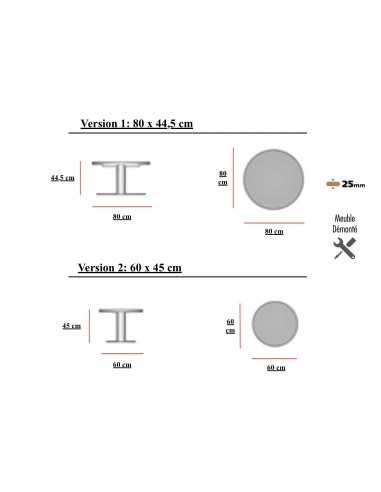 Table basse d’accueil ronde Tak -...