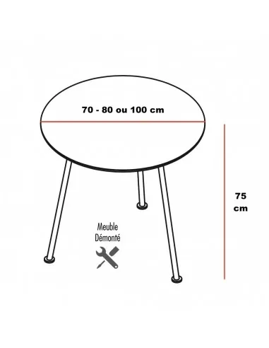 Table de réunion ronde New School – Bureau Store