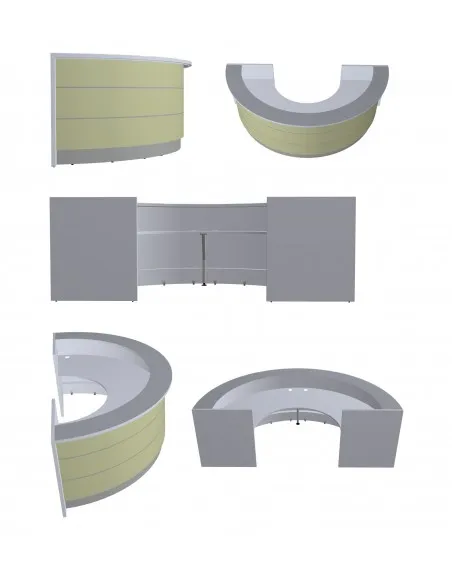 Banque d'accueil lumineuse Valde 180° MDD - Bureau-Store