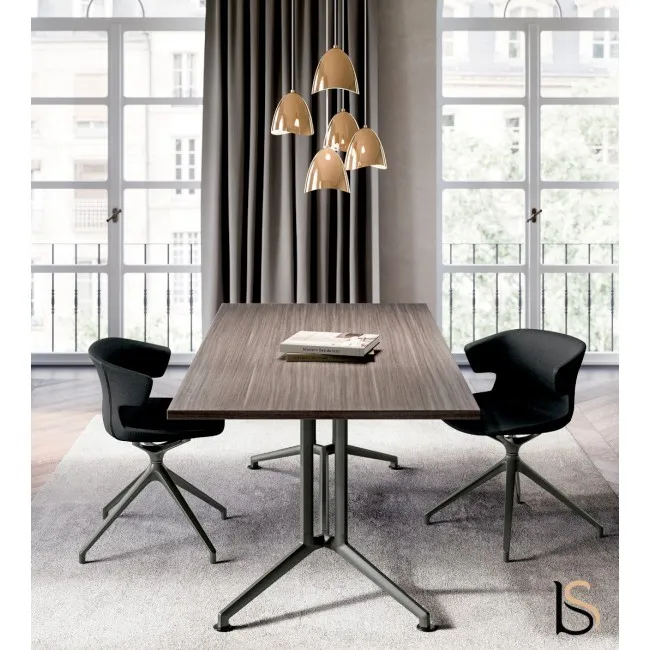 Table de réunion design forme rectangulaire X2 - Officity