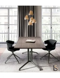 Table de réunion design forme rectangulaire X2 - Officity