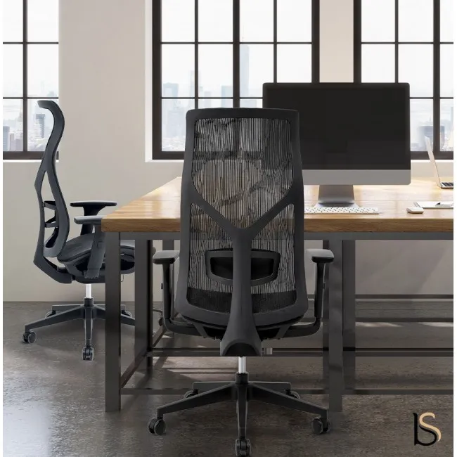 Fauteuil Design tout résille avec accoudoirs réglables 3D. Grand confort !