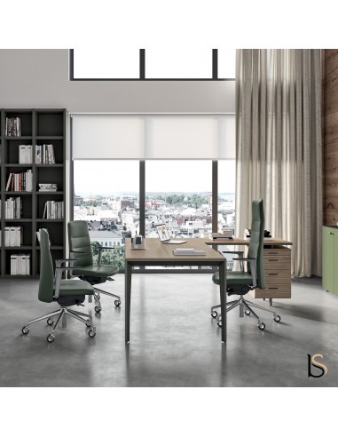 Bureau avec retour désign collection X5 de chez Officity, Italie