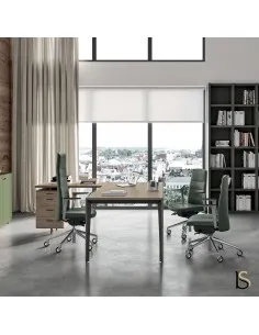 Bureau de Direction Design avec retour sur caisson 3 tiroirs, X5 - Officity