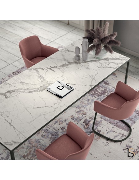 Table de conférence X6 - Officity, plateau en marbre