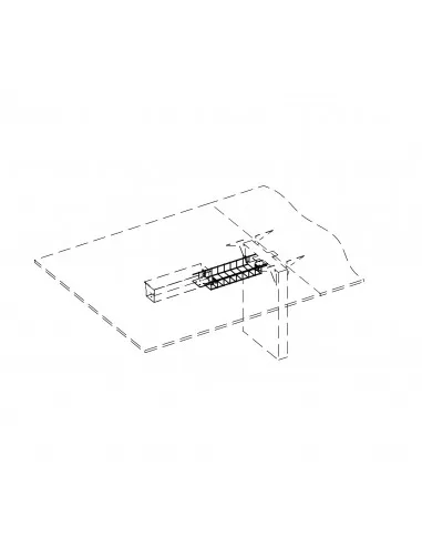 Goulotte guide câbles sous plateau – X8, X5  Officity - Bureau-Store