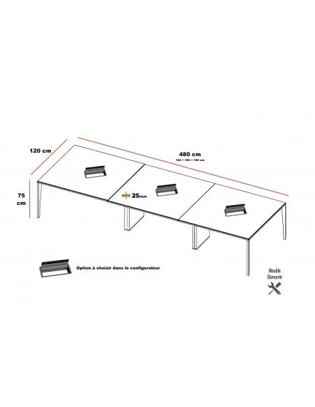 dimensions table de réunion X5 - Quadrifoglio