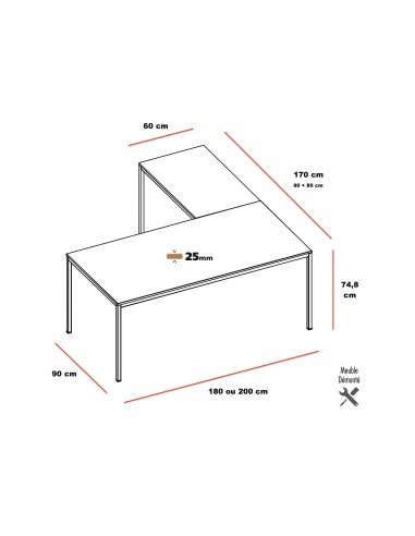 Dimensions-bureau avec retour X1 de chez Officity