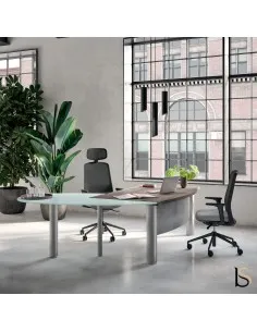 Bureau de Direction avec retour goutte d'eau en verre X time - Quadrifoglio