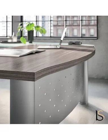Bureau de direction X time Next avec retour convivialité en verre -...