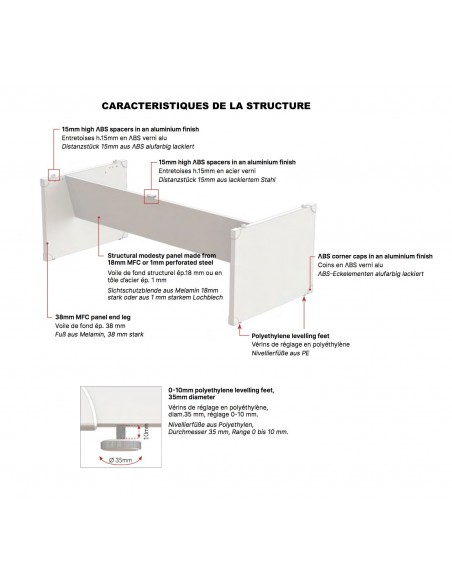 caractéristiques bureau X time Quadrifoglio
