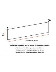 Voile de fond en bois pour bureaux X time Ring - Quadrifoglio 2