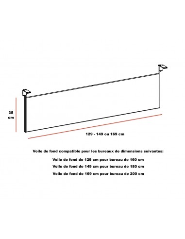 Voile de fond en bois pour bureaux X...