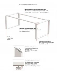Bureau de Direction Design avec plateau en verre et piètements en métal X Time Ring - Quadrifoglio 2
