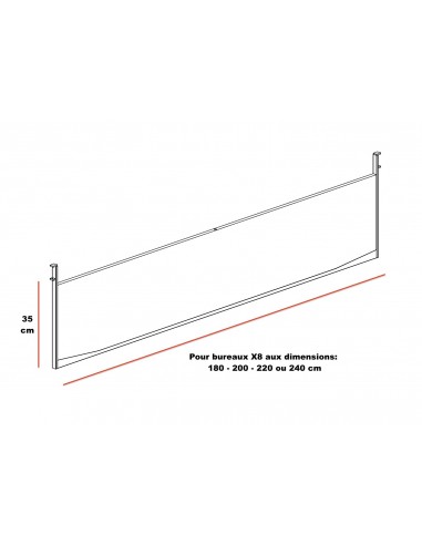 Voile de fond mélaminé pour bureaux...